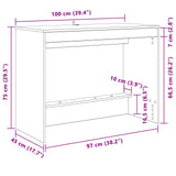 Bed Desk Old Wood Engineered Wood 100 x 45 x 75 cm 893737