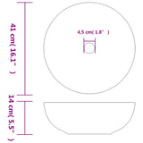 Countertop Basin Black and Blue Round 41x14 cm Ceramic 155063