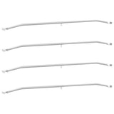 Tarpaulin Bracket for Trailers 4 pcs Silver 102-155 cm Aluminum 42020521