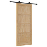 Sliding Door ORKDAL Natural 86 x 198.5 cm Solid Pine Wood 3445492
