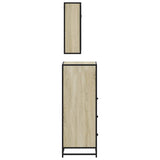 ZNTS 3 Piece Bathroom Furniture Set Sonoma Oak Engineered Wood 3301031