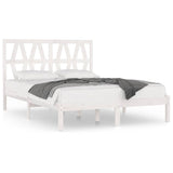 3103994 Bed Frame without Mattress White Solid Wood 120x200 cm