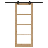 Sliding Door ORKDAL Natural and Black 86 x 211 cm 3332173