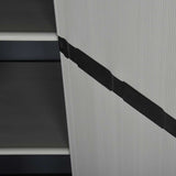Garden Cabinet Grey and Black PVC and PP Medium 340984