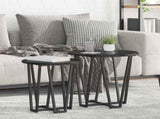 Side Table Set 2 pcs Black Oak 869720