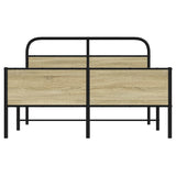 Bed Frame without Mattress 140x200 cm Sonoma Oak Engineered Wood 4100447