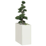 Planter White 40x80x80 cm Steel 860774