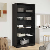 Wardrobe with Shelf Black Oak 100 x 50x 200 cm Engineered Wood 3403218