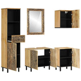 5 Piece Bathroom Furniture Set Solid Wood Mango 3206316
