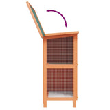 Outdoor Rabbit Hutch Small Animal House Pet Cage 4 Doors Wood 170159