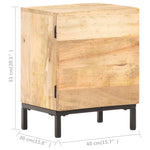 ZNTS Bedside Cabinet 40x30x51 cm Solid Mango Wood 320225