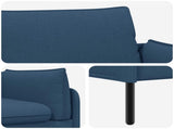 2-Seater Sofa Blue 188 x 81 x 89 cm Fabric 42048607