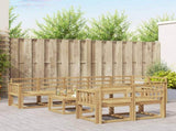Outdoor Sofa Set 9 pcs White Solid Acacia Wood 3387833