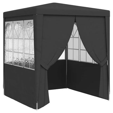 Professional Party Tent with Side Walls 2x2 m Anthracite 90 g/m 48531