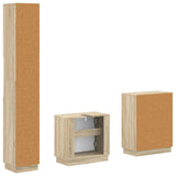 3 Piece Bathroom Cabinet Set HOORN Sonoma Oak Engineered Wood 3417470