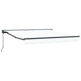 Retractable Awning Manual White 350x250 cm Fabric 3330373