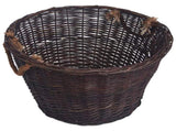 3 Piece Stackable Firewood Basket Set Dark Brown Willow 286986