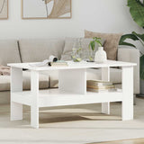 Coffee Table White 90 x 50 x 45 cm Engineered Wood 8000252