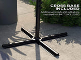 3 Cantilever Overhanging Parasol, with Cross Base - Orange T3398P323891