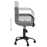 Swivel Office Chair Dark Grey Velvet 334711