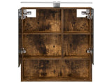 Bathroom Mirror Cabinet with Shelf Smoked Oak 50 x 14.5 x 70 cm 889211