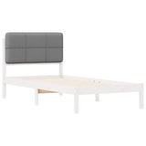 Bed Frame with Upholstered Headboard Light Grey 90 x 190 cm 878018