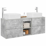 Bathroom Cabinet Set 3 pcs Concrete Grey 49.5 x 41 x 63 cm 3405822