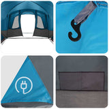 Family Tent 12-Person Blue and Grey 760 x 645 x 230 cm 42004060