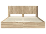 Bed Frame with Storage and Headboard Sonoma Oak 150 x 200 cm 3414015