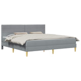 Bed Frame with Mattress Light Grey 180 x 200 cm Fabric 3415253
