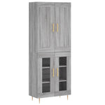 Highboard Grey Sonoma 69.5x34x180 cm Engineered Wood 3199615