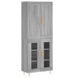Highboard Grey Sonoma 69.5x34x180 cm Engineered Wood 3199615