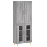 Highboard Grey Sonoma 69.5x34x180 cm Engineered Wood 3199615