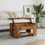 Coffee Table Old Wood 79x49x41 cm Engineered Wood 856928