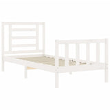 Bed Frame without Mattress White 90x200 cm Solid Wood Pine 3192867