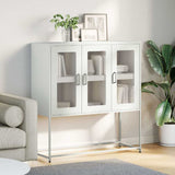 Sideboard White 100.5x39x107 cm Cold-rolled Steel 853409