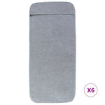 Beach Towels 6 pcs Grey 60x135 cm Fabric 400 GSM 3157053