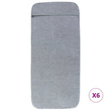 Beach Towels 6 pcs Grey 60x135 cm Fabric 400 GSM 3157053