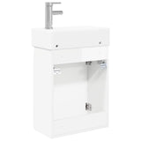 Bathroom Vanity Unit with Tap High Gloss White 889515