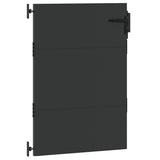 Garden Gate with Lock Black 85 x 125 cm Powder-coated steel 42015880
