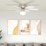 Ceiling Fan with Light 82 cm White 42035660