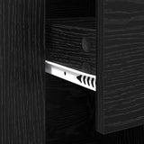 Sideboard Black Oak 100 x 30 x 59.5 cm Engineered Wood 881149