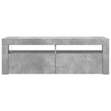 TV Cabinet with LED Lights Concrete Grey 120x35x40 cm 804314