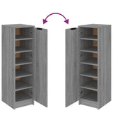 Shoe Cabinet Grey Sonoma 30x35x100 cm Engineered Wood 817106