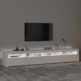 TV Cabinet with LED Lights White 240x35x40 cm 3152722