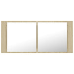 LED Bathroom Mirror Cabinet Sonoma Oak 100x12x45 cm Acrylic 804983