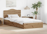 Bed Frame with Drawer Artisan Oak 100 x 200 cm Engineered Wood 3413647