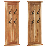 Coat Racks 2 pcs Solid Wood Acacia 38x100 cm 337854