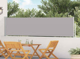 Patio Retractable Side Awning 100x500 cm Grey 48386