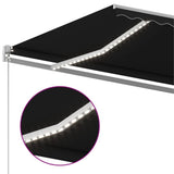 Manual Retractable Awning with LED 400x350 cm Anthracite 3068984